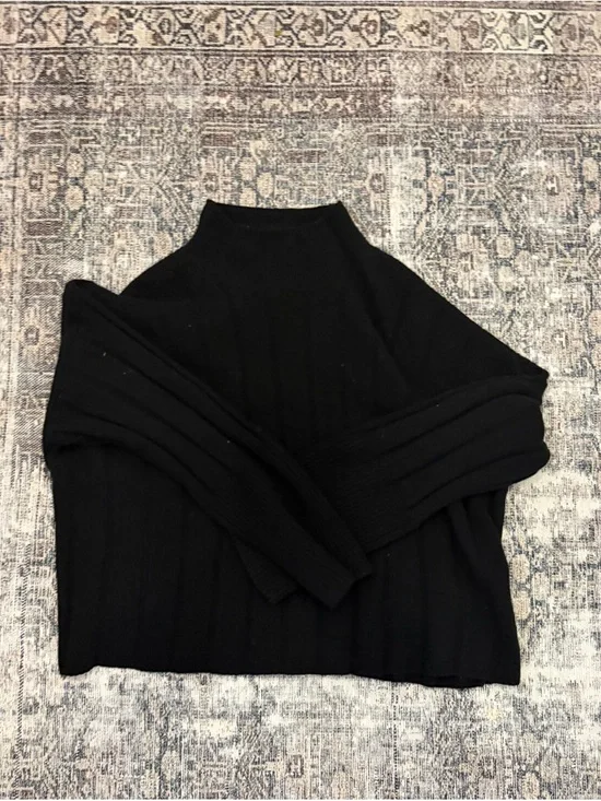 Madewell Cashmere Ribbed Mock Neck Sweater - Picture 2 of 3